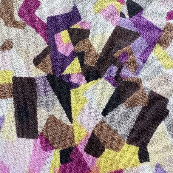 Diane Von Furstenberg Slip Dress Sz 6 100% Silk Colorful AbstractPrinted Bodycon - Picture 10 of 15